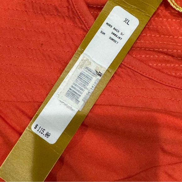 NWT Catherine Malandrino orange ruched stretch bodycon dress ❤️ - Picture 4 of 7